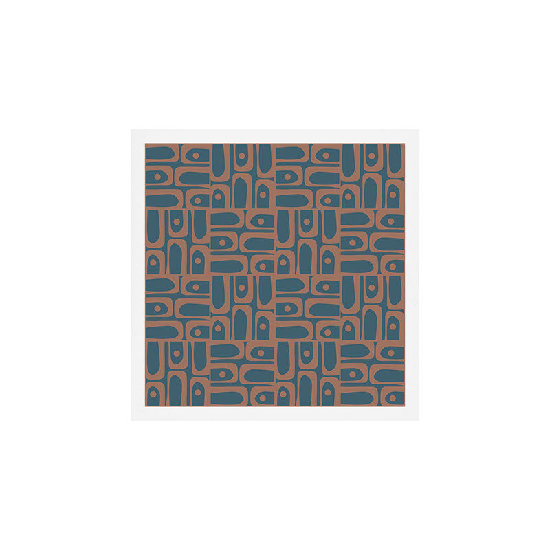Mid Century Modern Piquet 6 Inspired by PANTONE 17 1230 Color of the Year Mocha Mousse Art Print Gallery Image 1