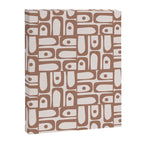 Mid Century Modern Piquet Abstract Multi Geometric Pattern in Mocha Canvas Print Gallery Image 8