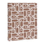 Mid Century Modern Piquet Abstract Multi Geometric Pattern in Mocha Brown Canvas Print Gallery Image 8