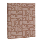 Mid Century Modern Piquet Abstract Multi Geometric Pattern in Mocha Brown Monochrome Canvas Print Gallery Image 8