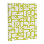 Mid Century Modern Piquet Abstract Multi Pattern Chartreuse and White Canvas Print Gallery Image 8