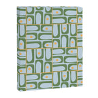 Mid Century Modern Piquet Abstract Multi Pattern Green Light Blue Yellow-Orange Canvas Print Gallery Image 8