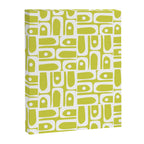 Mid Century Modern Piquet Abstract Multi Pattern in Chartreuse and White Canvas Print Gallery Image 8