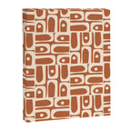 Mid Century Modern Piquet Abstract Multi Pattern in Earthy Red Brown and Beige Cream Canvas Print Gallery Image 8