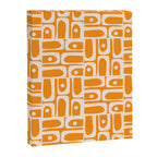 Mid Century Modern Piquet Abstract Multi Pattern in Light Pumpkin Orange Canvas Print Gallery Image 8