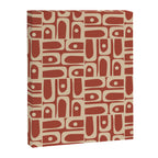 Mid Century Modern Piquet Abstract Multi Pattern in Mid Mod Rust and Beige Canvas Print Gallery Image 8