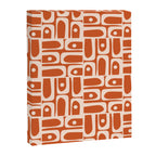 Mid Century Modern Piquet Abstract Multi Pattern in Spiced Orange Canvas Print Gallery Image 8