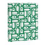 Mid Century Modern Piquet Abstract Multi Pattern Kelly Green and White Canvas Print Gallery Image 8