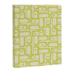 Mid Century Modern Piquet Abstract Multi Pattern Light Lime Linden Green Beige Canvas Print Gallery Image 8