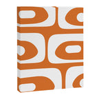 Mid Century Modern Piquet Abstract Pattern in Burnt Orange and White Canvas Print Gallery Image 8