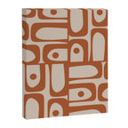 Mid Century Modern Piquet Abstract Pattern in Clay and Putty Tones Canvas Print Gallery Image 8