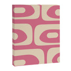 Mid Century Modern Piquet Abstract Pattern in Thulian Pink and Cream Canvas Print Gallery Image 8