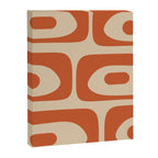 Mid Century Modern Piquet Abstract Pattern Mid Mod Burnt Orange and Beige  Canvas Print Gallery Image 8