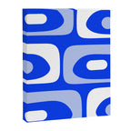 Mid Century Modern Piquet Abstract Pattern Royal Blue Canvas Print Gallery Image 8