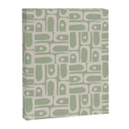 Mid Century Modern Piquet Geometric Multi Abstract Minimalist Pattern in Sage Green and Beige Canvas Print Gallery Image 8