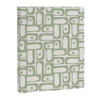 Mid Century Modern Piquet Geometric Multi Abstract Minimalist Pattern in Sage Green and Off White Canvas Print Gallery Image 8