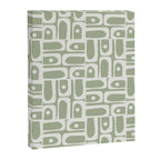 Mid Century Modern Piquet Geometric Multi Abstract Pattern in Sage Green and Off White Canvas Print Gallery Image 8