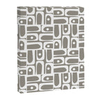Mid Century Modern Piquet Geometric Multi Gray and White Pattern Canvas Print Gallery Image 8