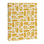 Mid Century Modern Piquet Geometric Multi Pattern in Golden Mustard Yellow and White Canvas Print Gallery Image 8