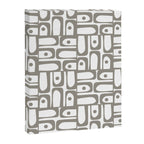 Mid Century Modern Piquet Geometric Multi Pattern in Gray and White Canvas Print Gallery Image 8