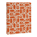 Mid Century Modern Piquet Geometric Multi Pattern in Orange Spice and Beige Canvas Print Gallery Image 8