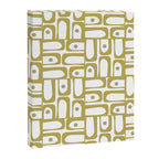 Mid Century Modern Piquet Geometric Multi Pattern in Vintage Olive Green and White Canvas Print Gallery Image 8