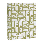 Mid Century Modern Piquet Geometric Pattern in Split Pea Green and White Canvas Print Gallery Image 8