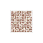 Mid Century Modern Piquet Inspired by PANTONE 17 1230 Color of the Year Mocha Mousse Art Print Gallery Image 1