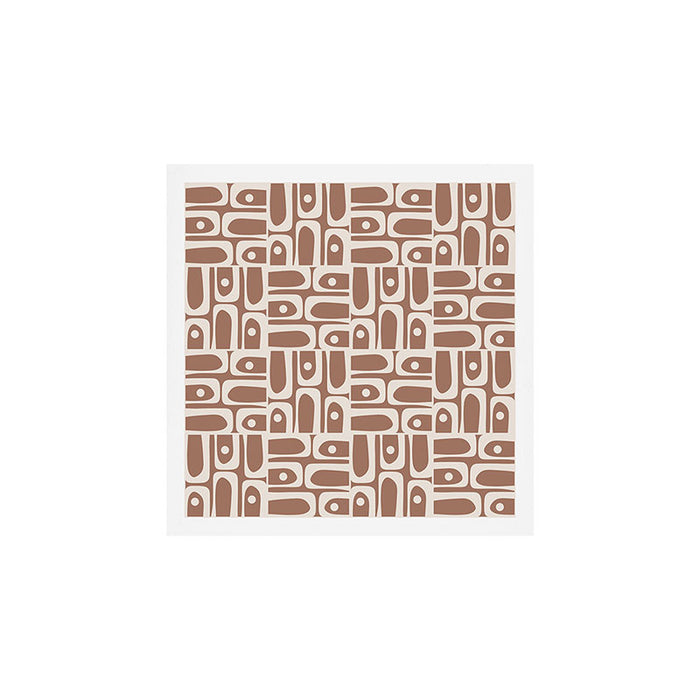 Mid Century Modern Piquet Inspired by PANTONE 17 1230 Color of the Year Mocha Mousse Art Print Gallery Image 1