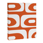 Mid Century Modern Piquet Minimalist Abstract Burnt Orange and White Canvas Print Gallery Image 8