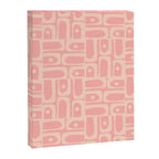 Mid Century Modern Piquet Multi Abstract Geometric Pattern in Pale Blush Pink Canvas Print Gallery Image 8