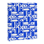 Mid Century Modern Piquet Multi Pattern in Royal Blue and White Canvas Print Gallery Image 8