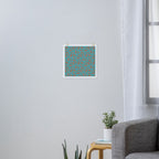 Mid Century Modern Piquet Vivid Pattern Inspired by PANTONE 17 1230 Color of the Year Mocha Mousse Art Print Gallery Image 3