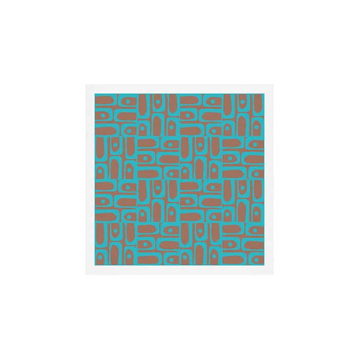 Mid Century Modern Piquet Vivid Pattern Inspired by PANTONE 17 1230 Color of the Year Mocha Mousse Art Print Gallery Image 1