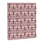 Mid Century Modern Rektangel Geometric Light Pink and Black Pattern Canvas Print Gallery Image 8