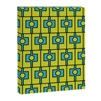 Mid Century Modern Rektangel Geometric Pattern Turquoise Lime Canvas Print Gallery Image 8