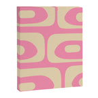 Mid Century Modern Retro Abstract Minimalist Pink Piquet Pattern Canvas Print Gallery Image 8