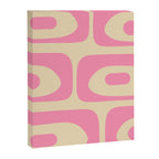 Mid Century Modern Retro Abstract Minimalist Piquet Pink Pattern Canvas Print Gallery Image 8