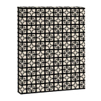 Mid Century Modern Retro Atomic Star Tiles Geometric Pattern Black and Almond Cream Canvas Print Gallery Image 8