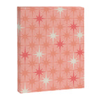 Mid Century Modern Retro Atomic Stars Pattern in Pink Peach Tones Canvas Print Gallery Image 6