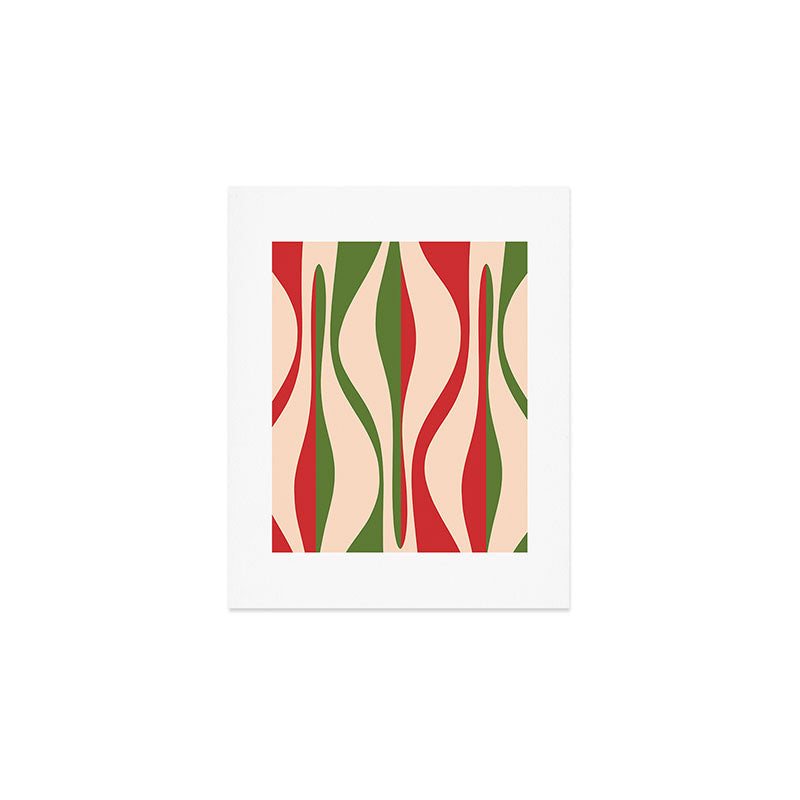 Mid Century Modern Retro Christmas Lounge Pattern Art Print Gallery Image 1