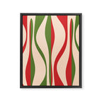 Mid Century Modern Retro Christmas Lounge Pattern Framed Canvas Print Gallery Image 8