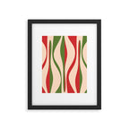 Mid Century Modern Retro Christmas Lounge Pattern Framed Art Print Gallery Image 6