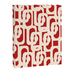 Mid Century Modern Retro Contemporary Loop Pattern in Red and Cream Canvas Print Gallery Image 8