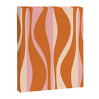 Mid Century Modern Retro Lounge Striped Ogee Pattern Pink Orange Cream Canvas Print Gallery Image 8