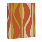 Mid Century Modern Retro Lounge Striped Pattern in Mid Mod Orange Mustard Beige Canvas Print Gallery Image 8