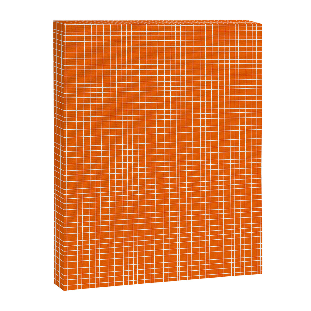 Mid Century Modern Simple Orange Irregular Woven Pattern Canvas Print Gallery Image 6