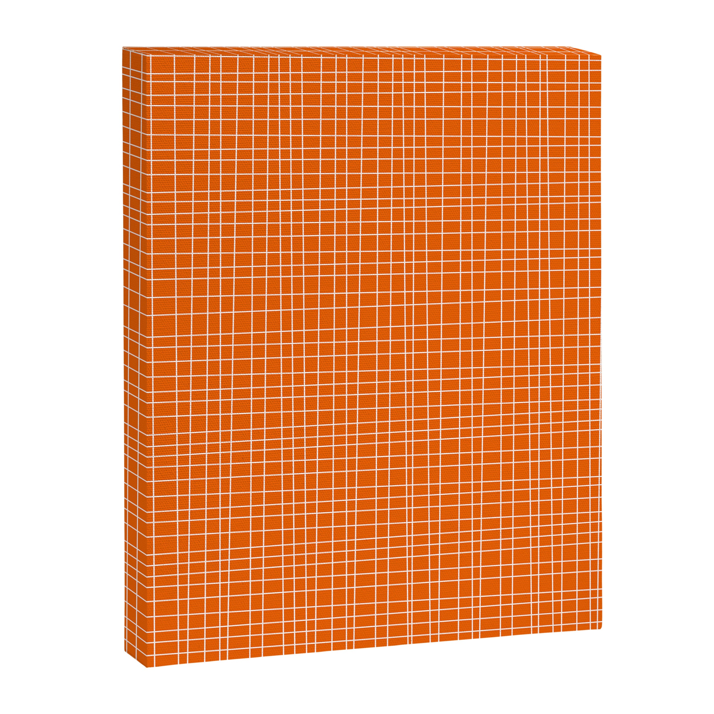 Mid Century Modern Simple Orange Irregular Woven Pattern Canvas Print Gallery Image 6