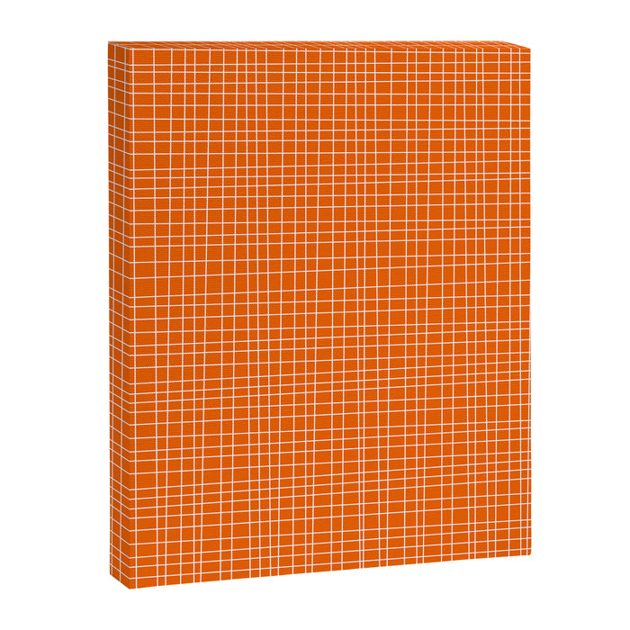 Mid Century Modern Simple Orange Irregular Woven Pattern Canvas Print Gallery Image 1