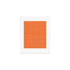 Mid Century Modern Simple Orange Irregular Woven Pattern Art Print Gallery Image 1